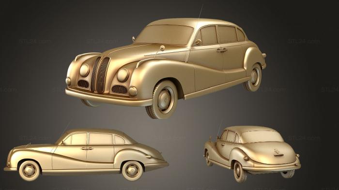 Автомобили и транспорт (BMW 501 седан 1952, CARS_0776) 3D модель для ЧПУ станка